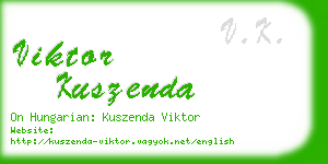 viktor kuszenda business card